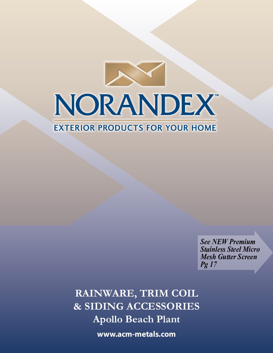 Norandex SE Rainware, Trim Coil, Soffit, Fascia Catalog
