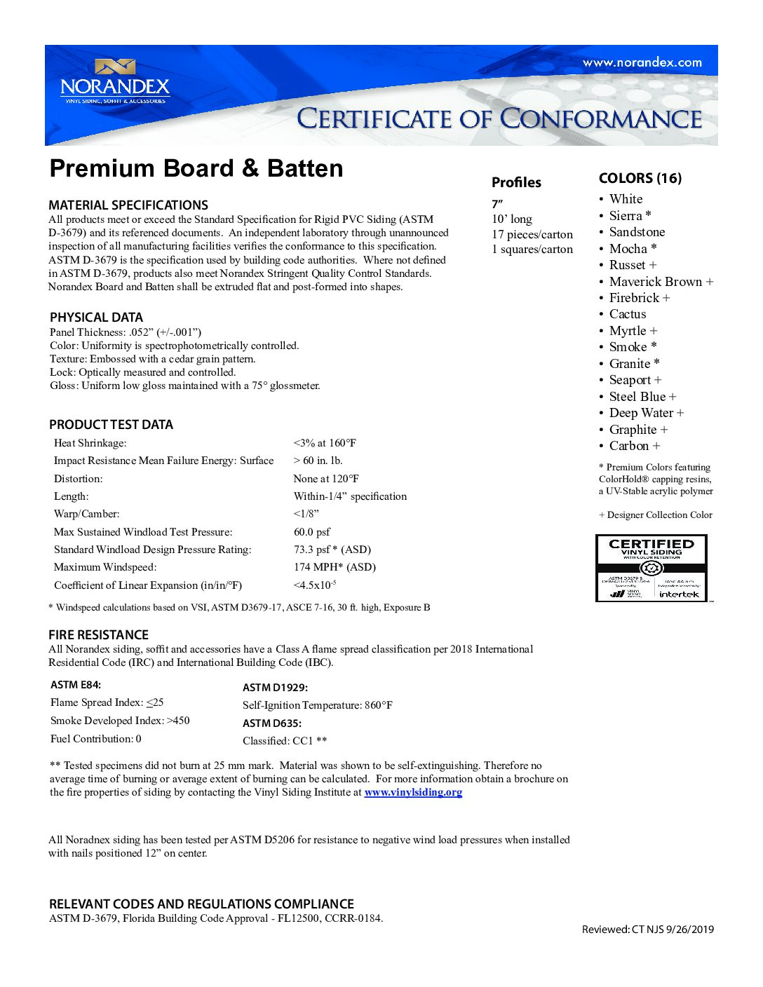 Board and Batten COC