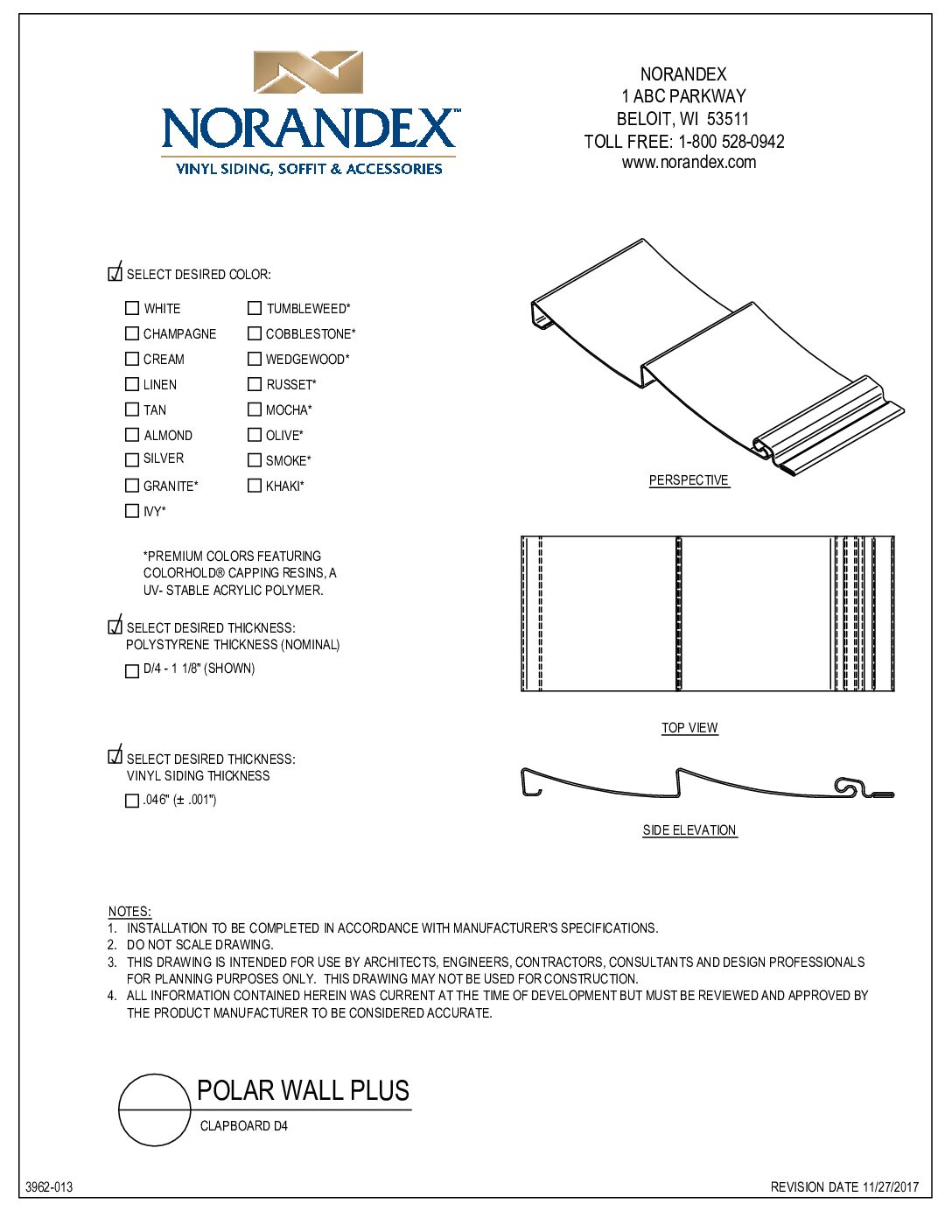 Polar Wall Plus Clapboard D4 2D CAD