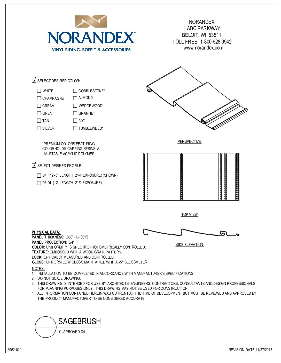 Sagebrush Clapboard D4 2D CAD