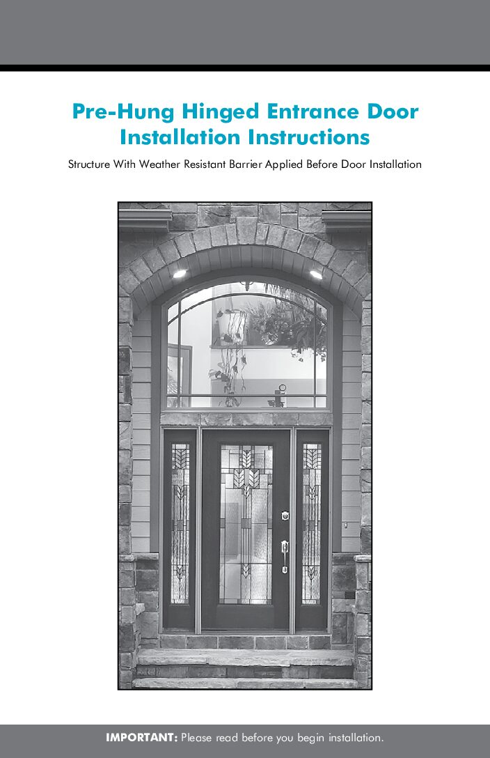 Maxima Door Installation Instructions